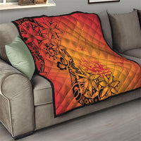 French Polynesia Manta Ray Tattoo Quilt Tahiti Hahalua Tiare Maori Gradient Style