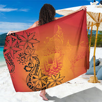French Polynesia Manta Ray Tattoo Sarong Tahiti Hahalua Tiare Maori Gradient Style