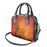 French Polynesia Manta Ray Tattoo Shoulder Handbag Tahiti Hahalua Tiare Maori Gradient Style