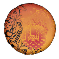 French Polynesia Manta Ray Tattoo Spare Tire Cover Tahiti Hahalua Tiare Maori Gradient Style LT14 - Polynesian Pride