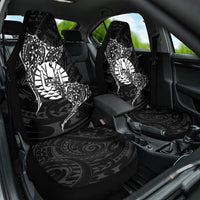 French Polynesia Manta Ray Tattoo Car Seat Cover Tahiti Hahalua Turtle Shark Black Color LT14 One Size Black - Polynesian Pride