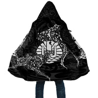 French Polynesia Manta Ray Tattoo Cloak Tahiti Hahalua Turtle Shark Black Color LT14 Unisex Black - Polynesian Pride
