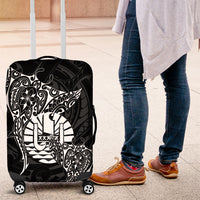 French Polynesia Manta Ray Tattoo Luggage Cover Tahiti Hahalua Turtle Shark Black Color LT14 Black - Polynesian Pride