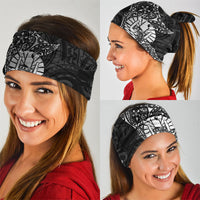 French Polynesia Manta Ray Tattoo Neck Gaiter Tahiti Hahalua Turtle Shark Black Color
