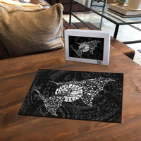 French Polynesia Manta Ray Tattoo Puzzle Tahiti Hahalua Turtle Shark Black Color LT14 - Polynesian Pride