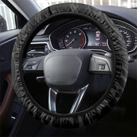 French Polynesia Manta Ray Tattoo Steering Wheel Cover Tahiti Hahalua Turtle Shark Black Color LT14 - Polynesian Pride