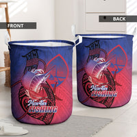 Guam Blue Marlin Fishing Laundry Basket Guahan Fish Hook Tattoo