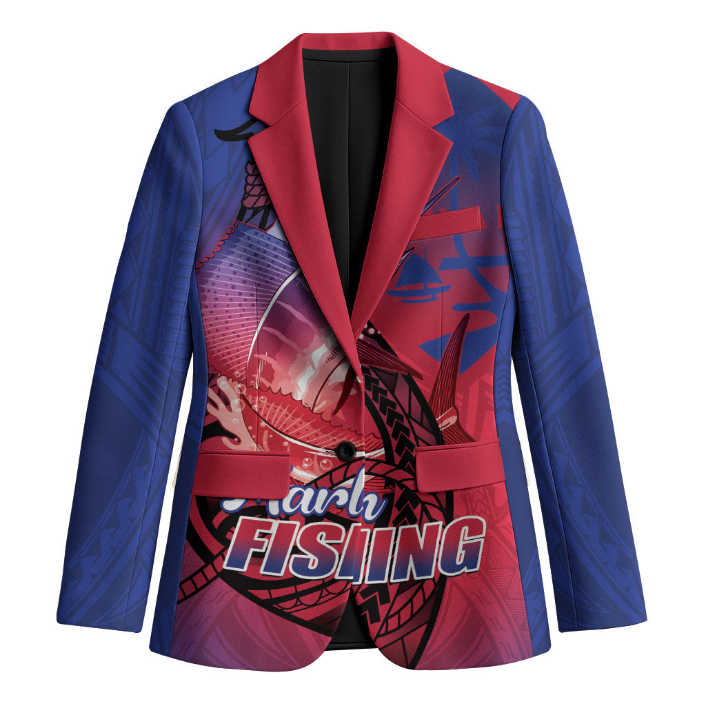 Guam Blue Marlin Fishing Blazer Guahan Fish Hook Tattoo
