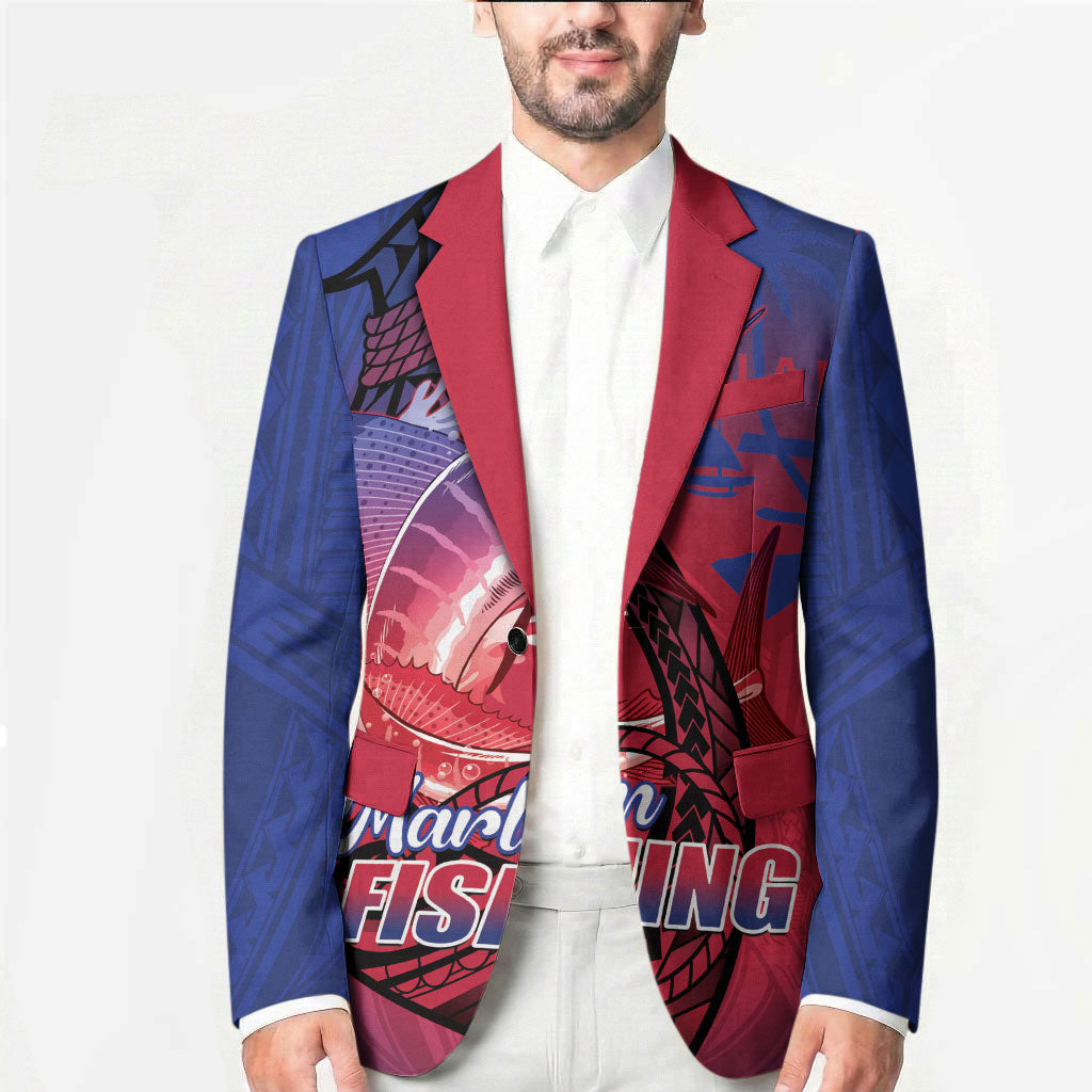 Guam Blue Marlin Fishing Blazer Guahan Fish Hook Tattoo