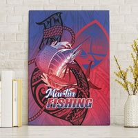Guam Blue Marlin Fishing Canvas Wall Art Guahan Fish Hook Tattoo