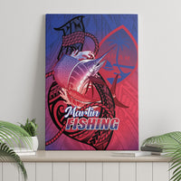Guam Blue Marlin Fishing Canvas Wall Art Guahan Fish Hook Tattoo