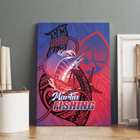Guam Blue Marlin Fishing Canvas Wall Art Guahan Fish Hook Tattoo