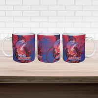 Guam Blue Marlin Fishing Ceramic Mug Guahan Fish Hook Tattoo