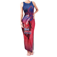 Guam Blue Marlin Fishing Family Matching Tank Maxi Dress and Hawaiian Shirt Guahan Fish Hook Tattoo LT14 Mom's Dress Blue - Polynesian Pride