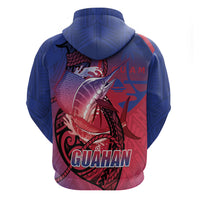 Guam Blue Marlin Fishing Hoodie Guahan Fish Hook Tattoo