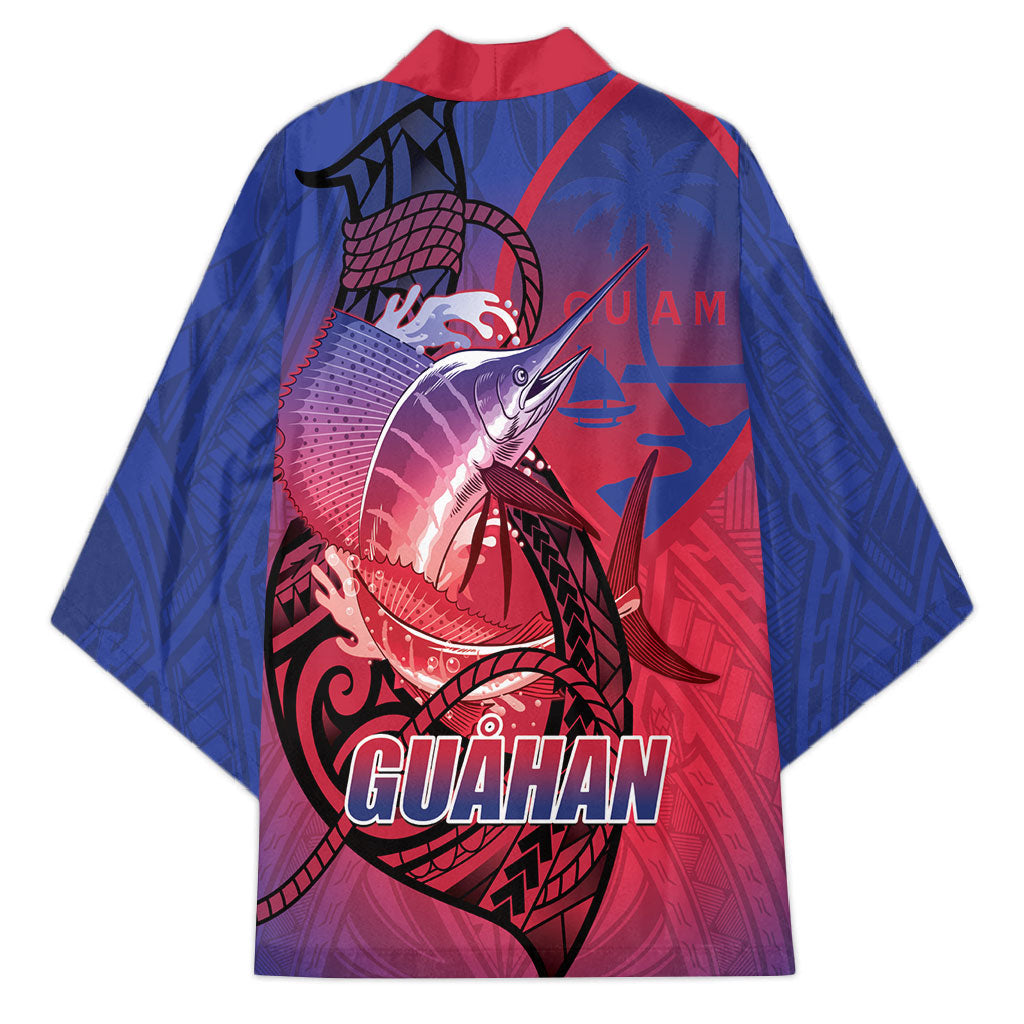 Guam Blue Marlin Fishing Kimono Guahan Fish Hook Tattoo