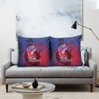 Guam Blue Marlin Fishing Pillow Cover Guahan Fish Hook Tattoo