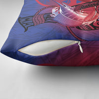 Guam Blue Marlin Fishing Pillow Cover Guahan Fish Hook Tattoo
