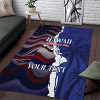 Personalized Hawaii Statehood Day Area Rug 66th Anniversary - Polynesian Pride