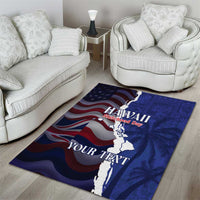 Personalized Hawaii Statehood Day Area Rug 66th Anniversary - Polynesian Pride