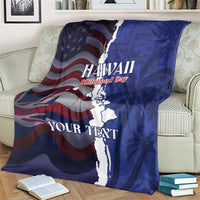Personalized Hawaii Statehood Day Blanket 66th Anniversary - Polynesian Pride