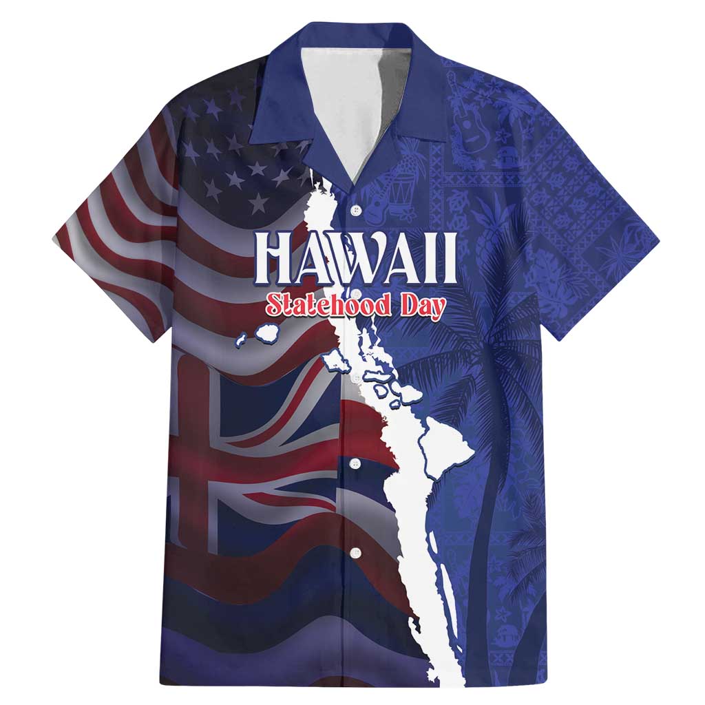 Personalized Hawaii Statehood Day Family Matching Mermaid Dress and Hawaiian Shirt 66th Anniversary - Polynesian Pride