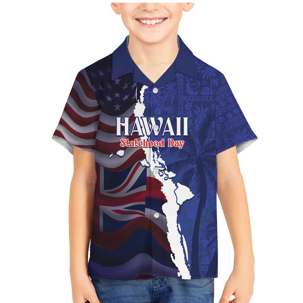 Personalized Hawaii Statehood Day Family Matching Mermaid Dress and Hawaiian Shirt 66th Anniversary - Polynesian Pride