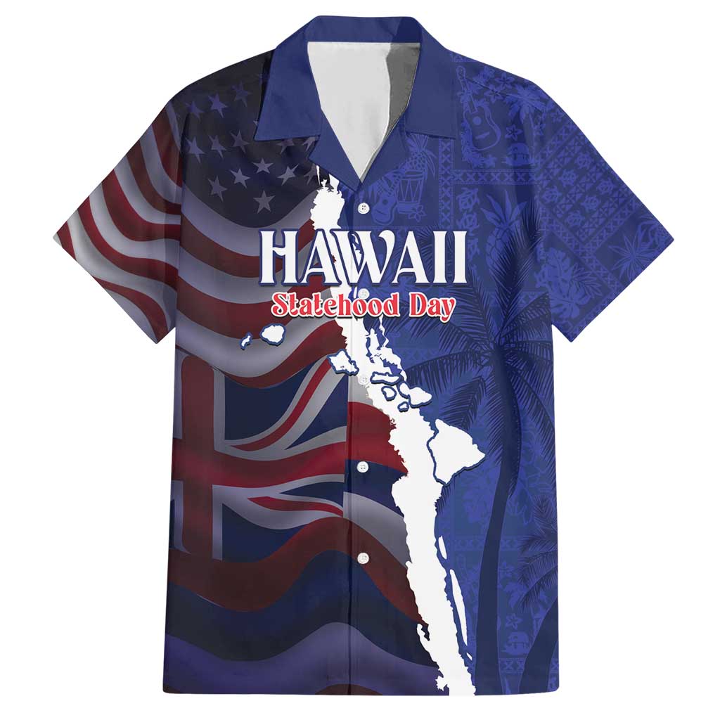 Personalized Hawaii Statehood Day Family Matching Short Sleeve Bodycon Dress and Hawaiian Shirt 66th Anniversary - Polynesian Pride