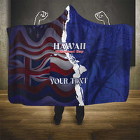 Personalized Hawaii Statehood Day Hooded Blanket 66th Anniversary - Polynesian Pride