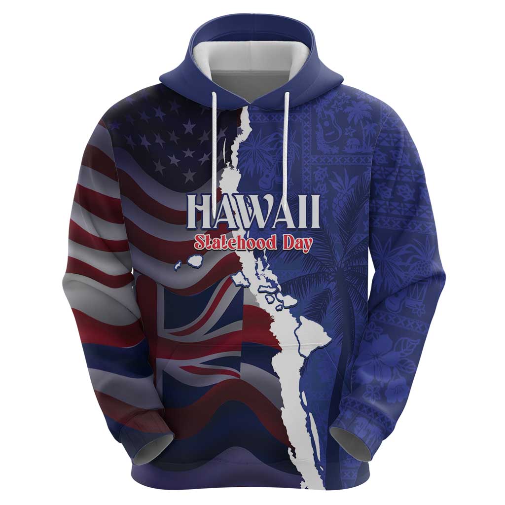 Personalized Hawaii Statehood Day Hoodie 66th Anniversary - Polynesian Pride