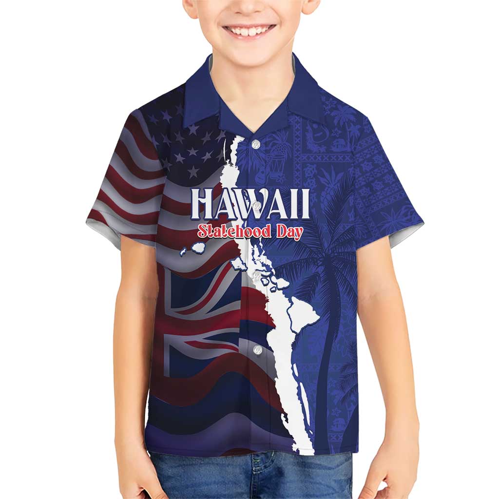 Personalized Hawaii Statehood Day Kid Hawaiian Shirt 66th Anniversary - Polynesian Pride
