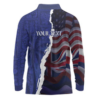 Personalized Hawaii Statehood Day Long Sleeve Polo Shirt 66th Anniversary - Polynesian Pride