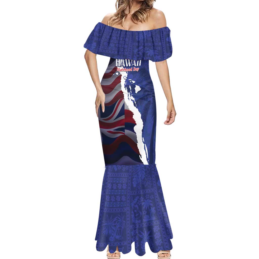 Personalized Hawaii Statehood Day Mermaid Dress 66th Anniversary - Polynesian Pride