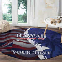 Personalized Hawaii Statehood Day Round Carpet 66th Anniversary - Polynesian Pride