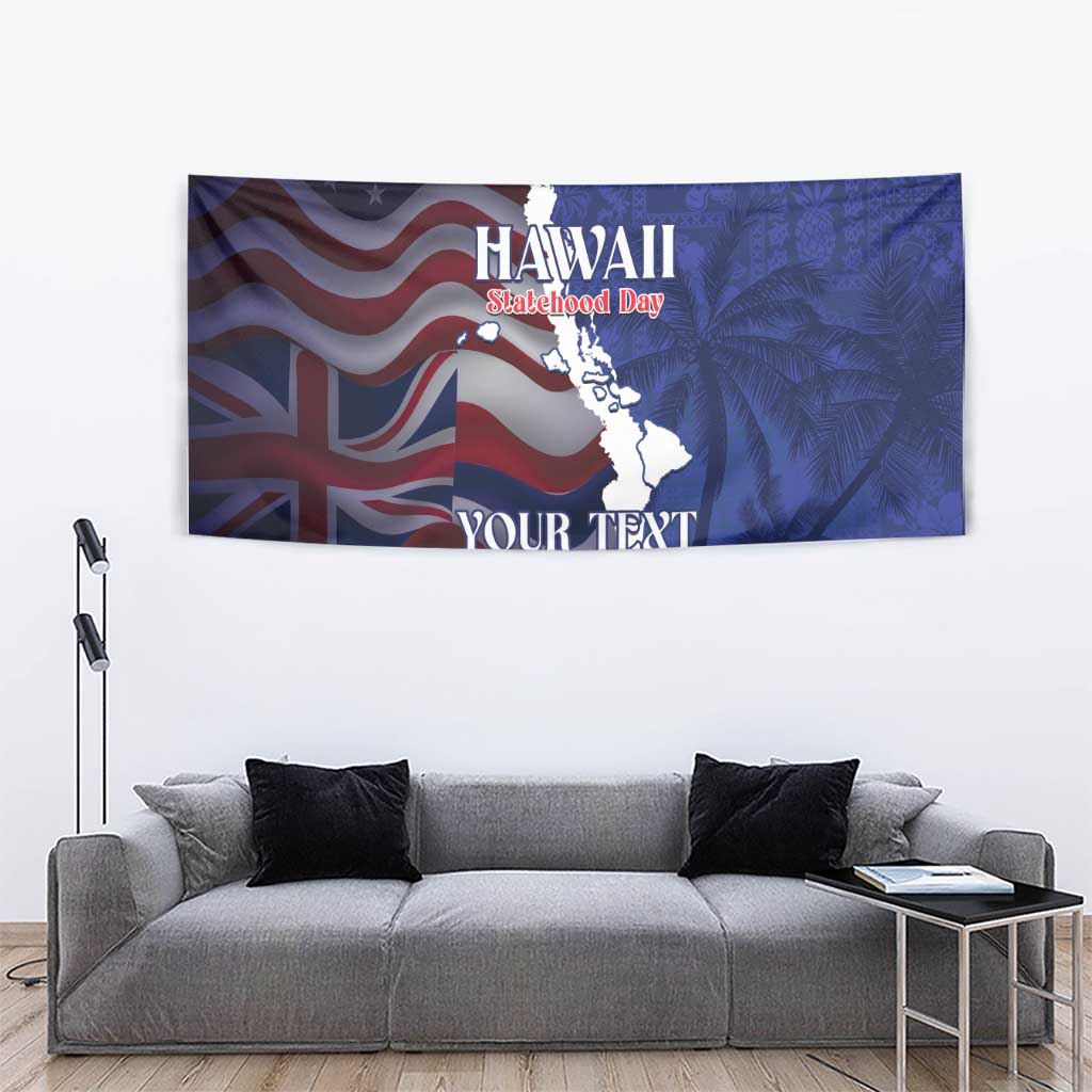 Personalized Hawaii Statehood Day Tapestry 66th Anniversary - Polynesian Pride
