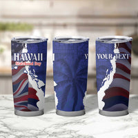 Personalized Hawaii Statehood Day Tumbler Cup 66th Anniversary - Polynesian Pride