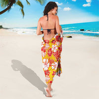 Yellow Hawaii Hibiscus Sarong Tropical Flowers Seamless Pattern - Polynesian Pride