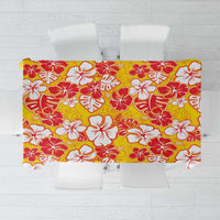Yellow Hawaii Hibiscus Tablecloth Tropical Flowers Seamless Pattern - Polynesian Pride