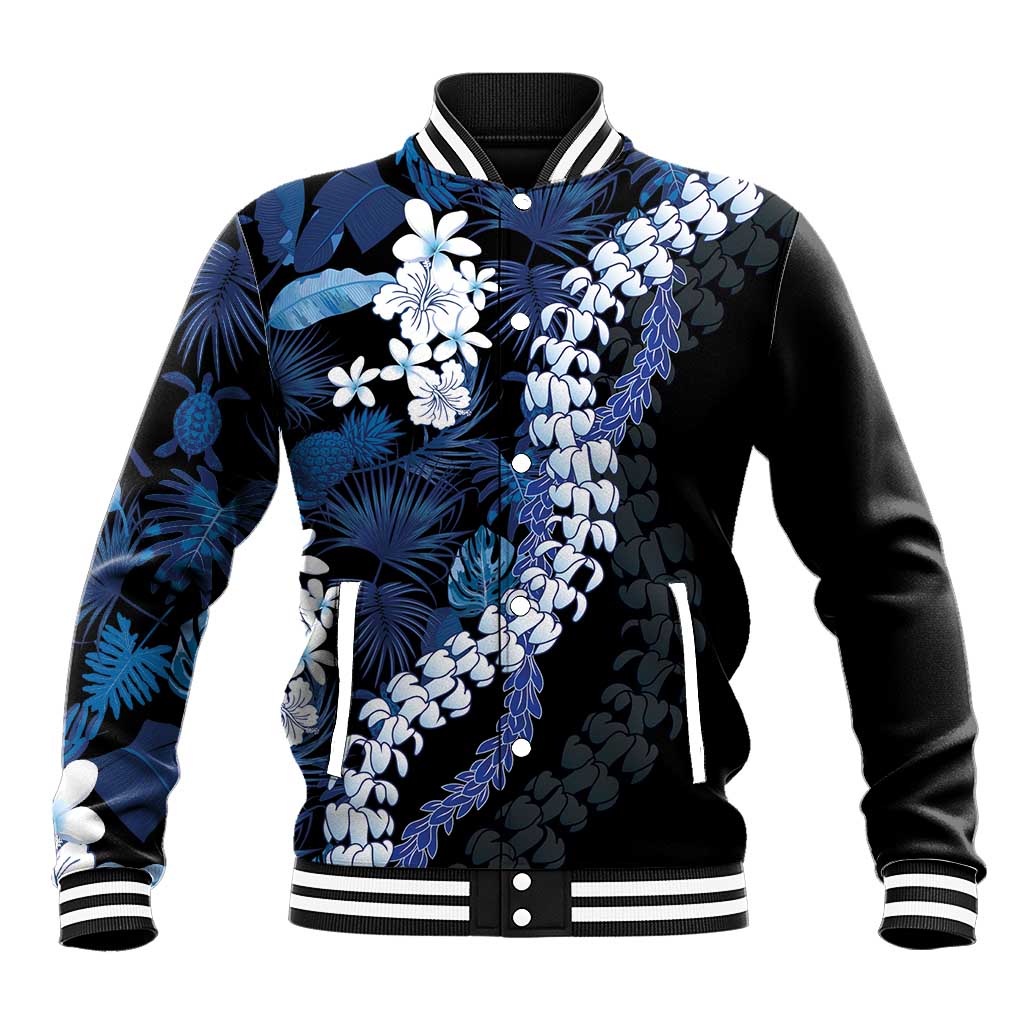 Polu Aloha Hawaii Lei Baseball Jacket Tropical Flowers Elegant Vibe - Polynesian Pride