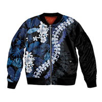 Polu Aloha Hawaii Lei Bomber Jacket Tropical Flowers Elegant Vibe - Polynesian Pride