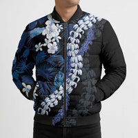 Polu Aloha Hawaii Lei Bomber Puffer Jacket Tropical Flowers Elegant Vibe - Polynesian Pride
