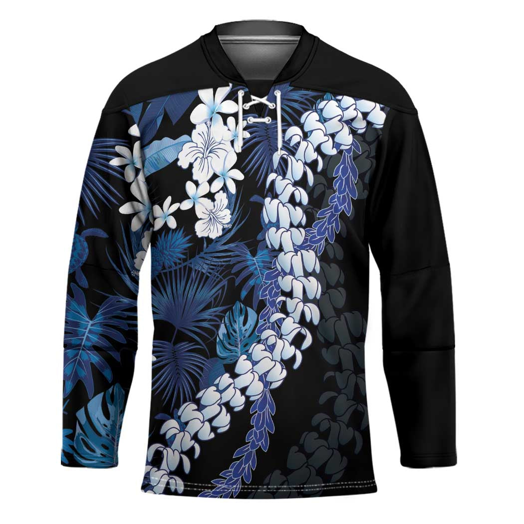Polu Aloha Hawaii Lei Hockey Jersey Tropical Flowers Elegant Vibe - Polynesian Pride