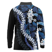 Polu Aloha Hawaii Lei Long Sleeve Polo Shirt Tropical Flowers Elegant Vibe - Polynesian Pride