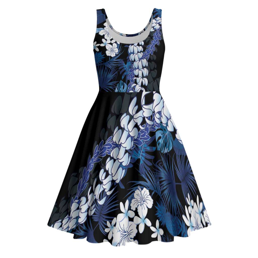 Polu Aloha Hawaii Lei Midi Dress Tropical Flowers Elegant Vibe - Polynesian Pride