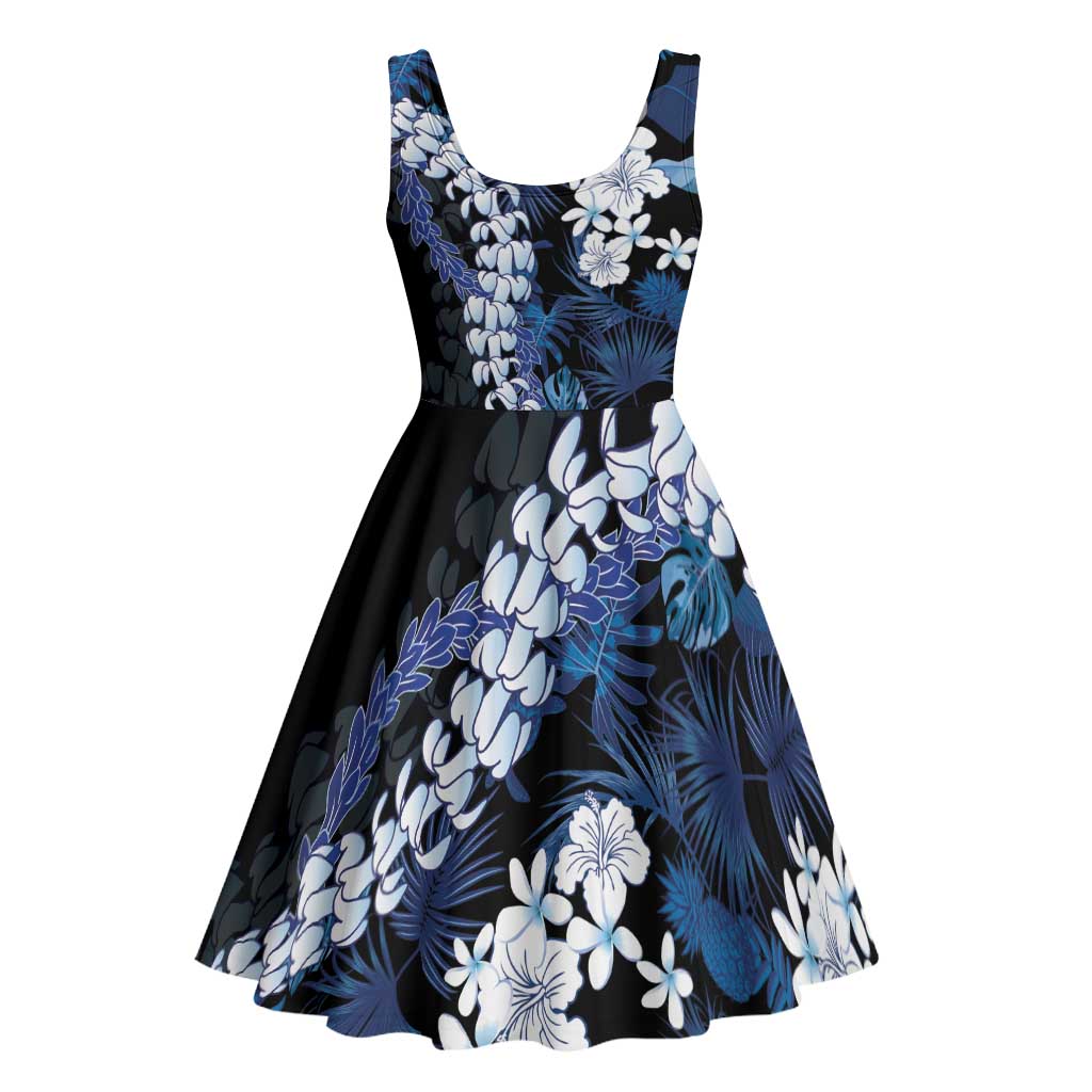 Polu Aloha Hawaii Lei Midi Dress Tropical Flowers Elegant Vibe - Polynesian Pride