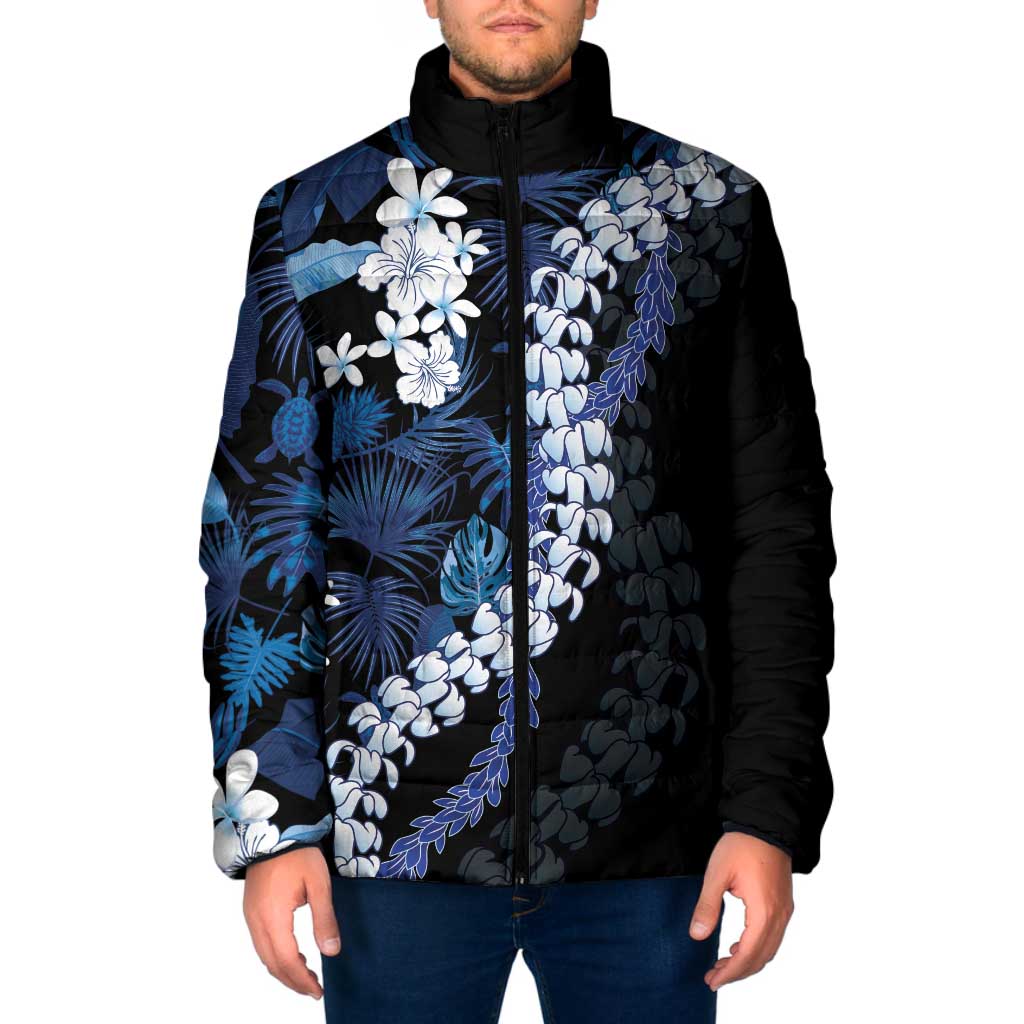 Polu Aloha Hawaii Lei Padded Jacket Tropical Flowers Elegant Vibe - Polynesian Pride