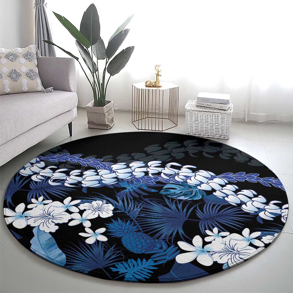 Polu Aloha Hawaii Lei Round Carpet Tropical Flowers Elegant Vibe - Polynesian Pride
