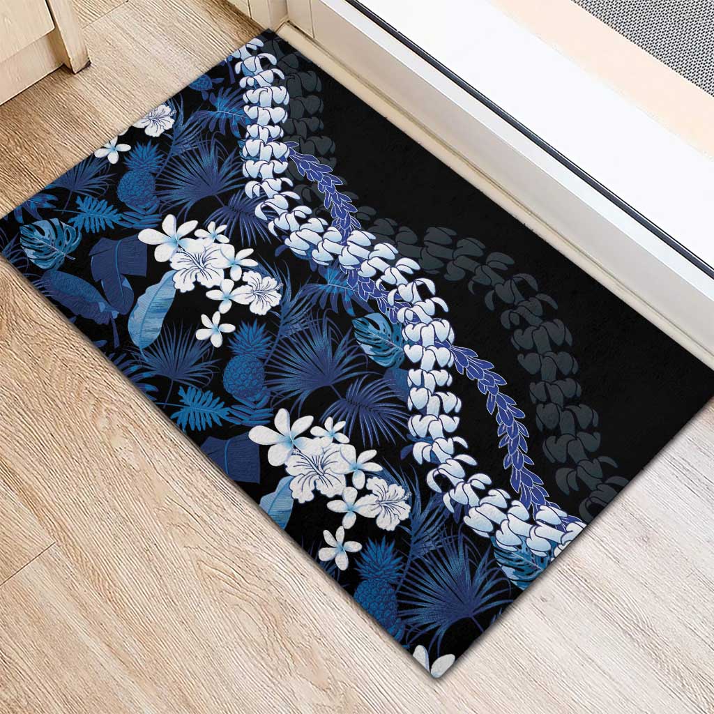 Polu Aloha Hawaii Lei Rubber Doormat Tropical Flowers Elegant Vibe - Polynesian Pride