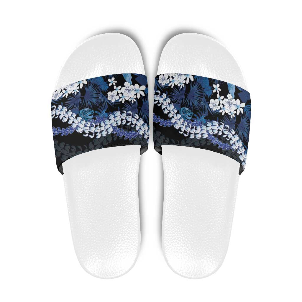 Polu Aloha Hawaii Lei Slide Sandals Tropical Flowers Elegant Vibe - Polynesian Pride
