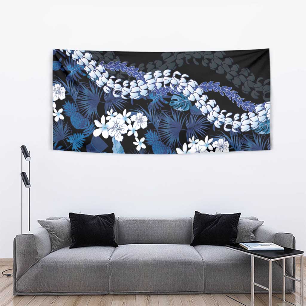 Polu Aloha Hawaii Lei Tapestry Tropical Flowers Elegant Vibe - Polynesian Pride